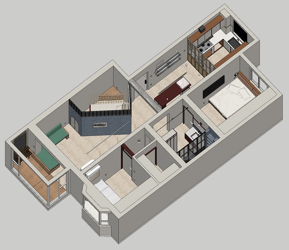multi generational living in a narrow layout by 7 design
