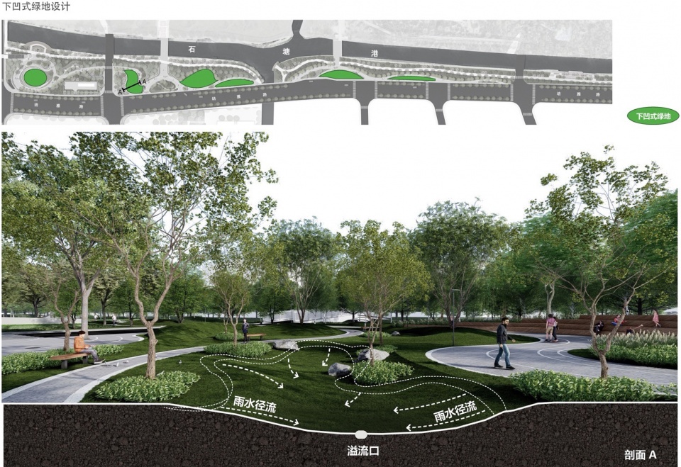 Landscape Design of Green Space on the East Side of Peiya South Road Jinze Town Shanghai by Landscape Design Department Shanghai United D...