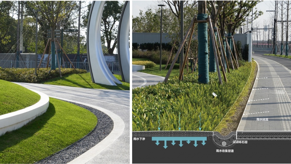 Landscape Design of Green Space on the East Side of Peiya South Road Jinze Town Shanghai by Landscape Design Department Shanghai United D...
