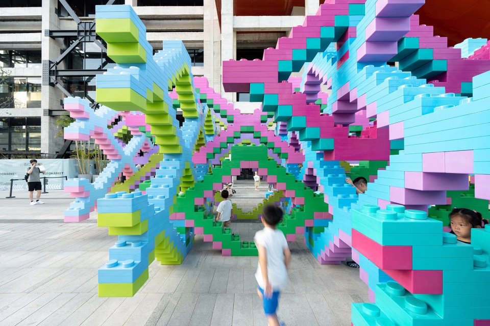 woven playground public art installation by saxing jizi design