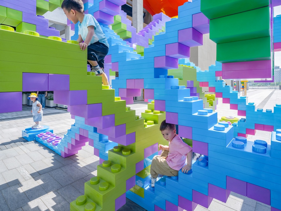 woven playground public art installation by saxing jizi design