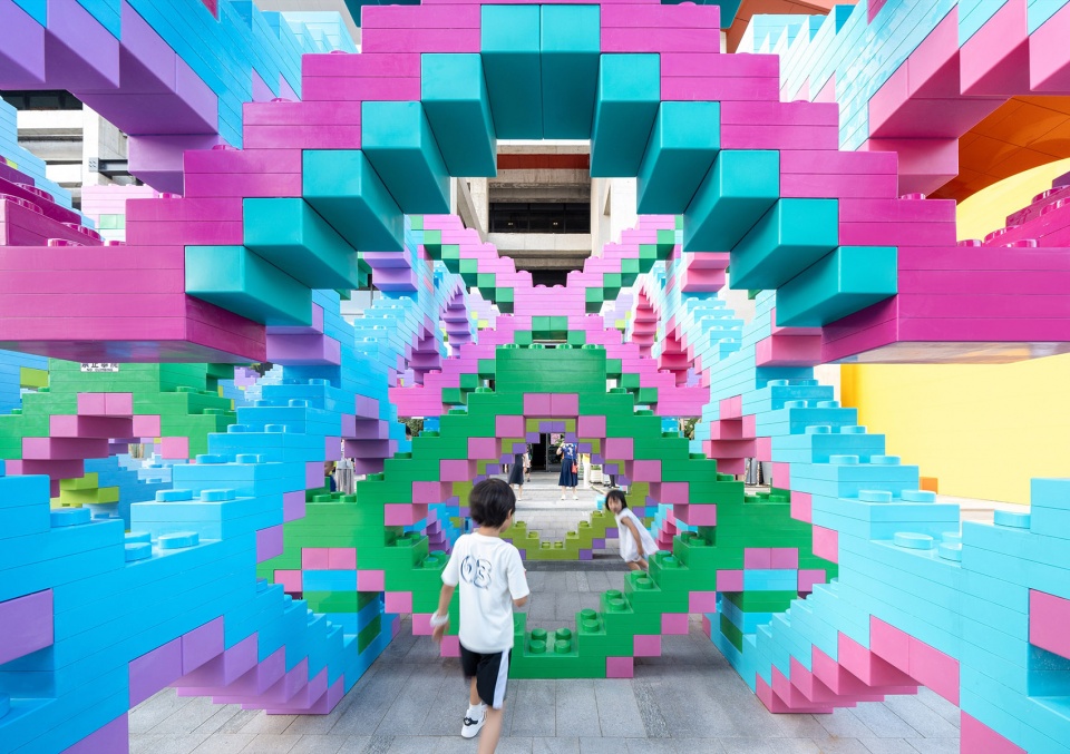 woven playground public art installation by saxing jizi design