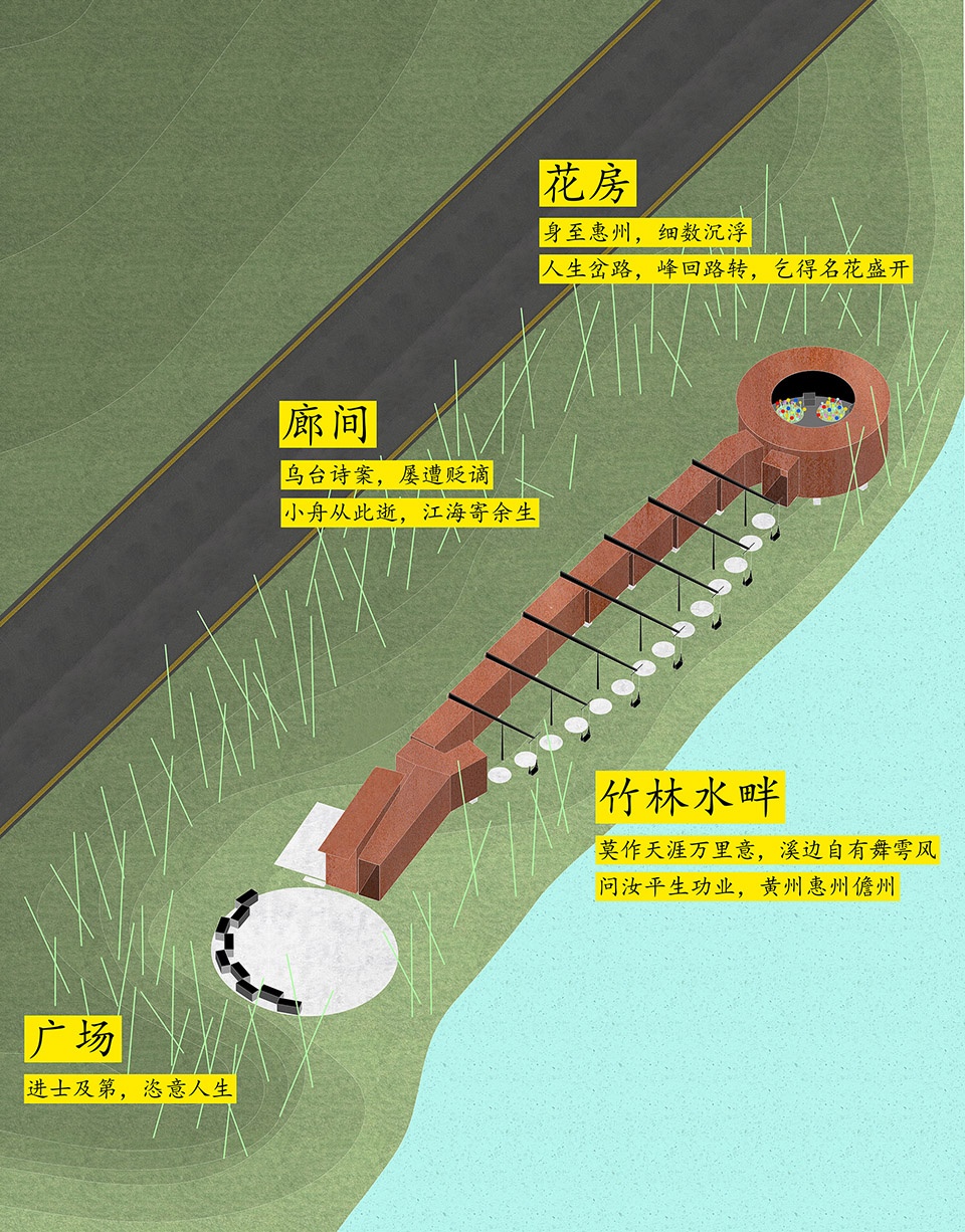 空间序列呼应苏轼一生 ©大料建筑