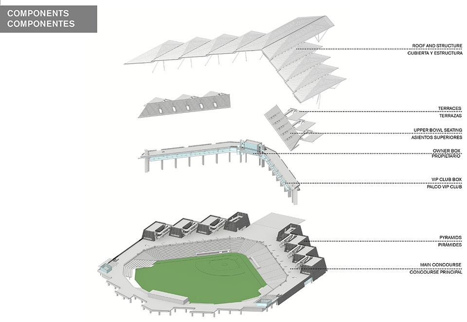 diablos rojos stadium by fgp atelier taller adg