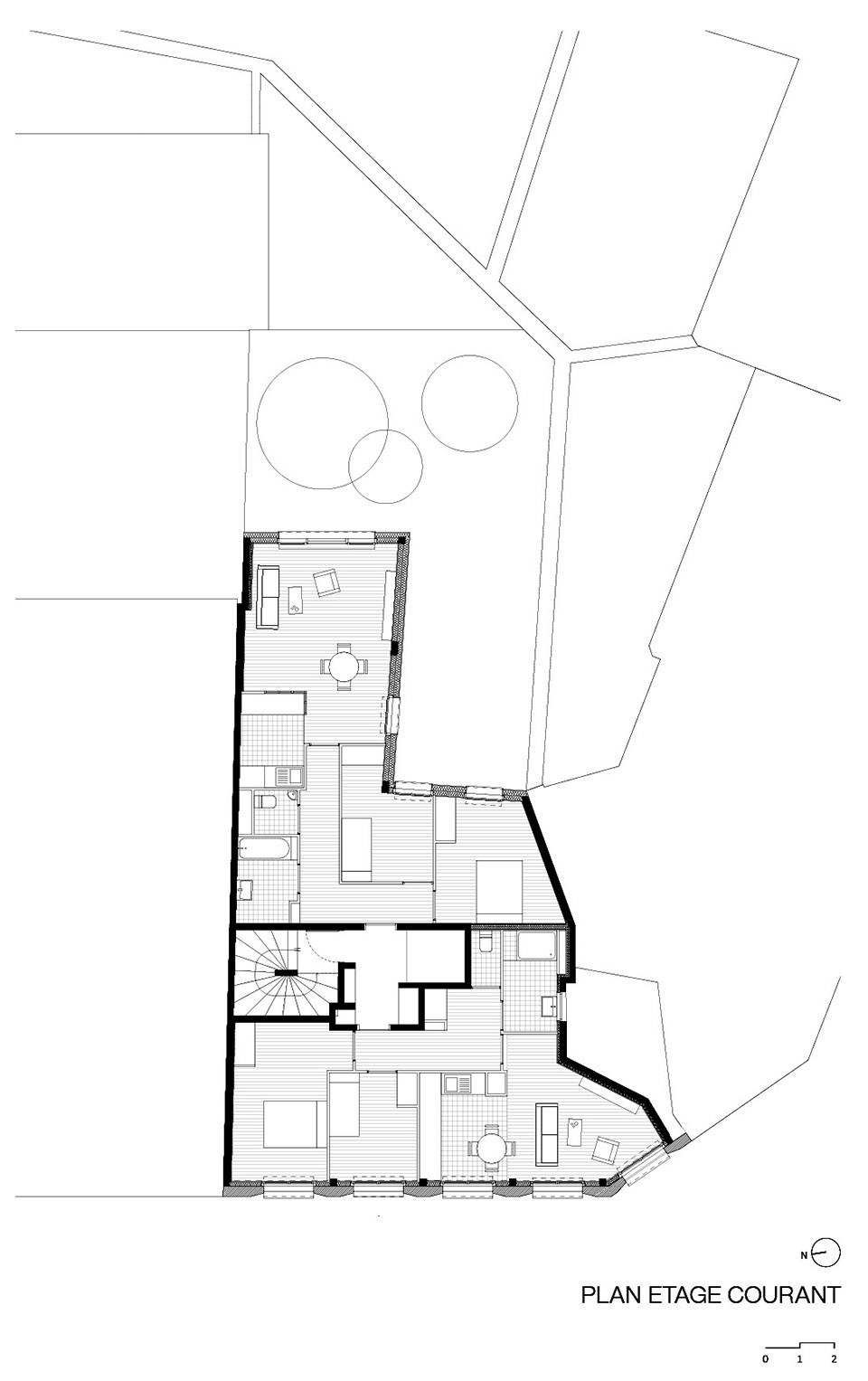 housing units in solid stone by mao architects