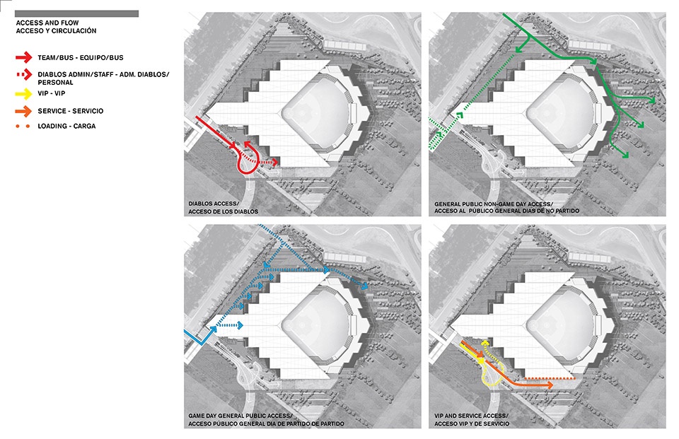 diablos rojos stadium by fgp atelier taller adg