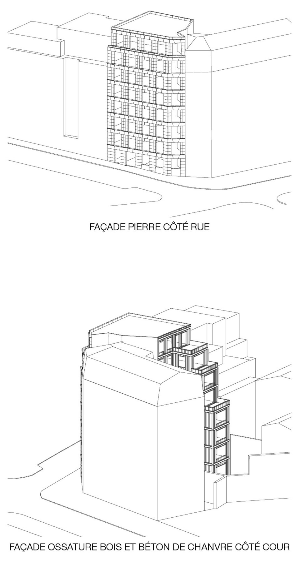 housing units in solid stone by mao architects