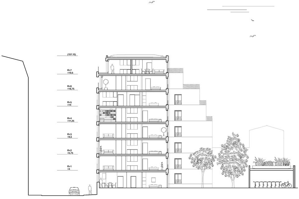housing units in solid stone by mao architects