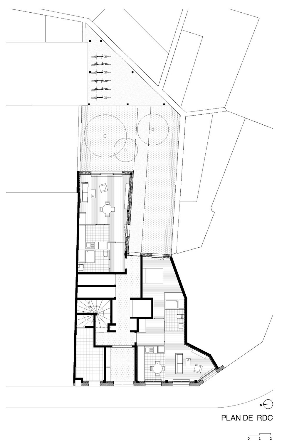 housing units in solid stone by mao architects