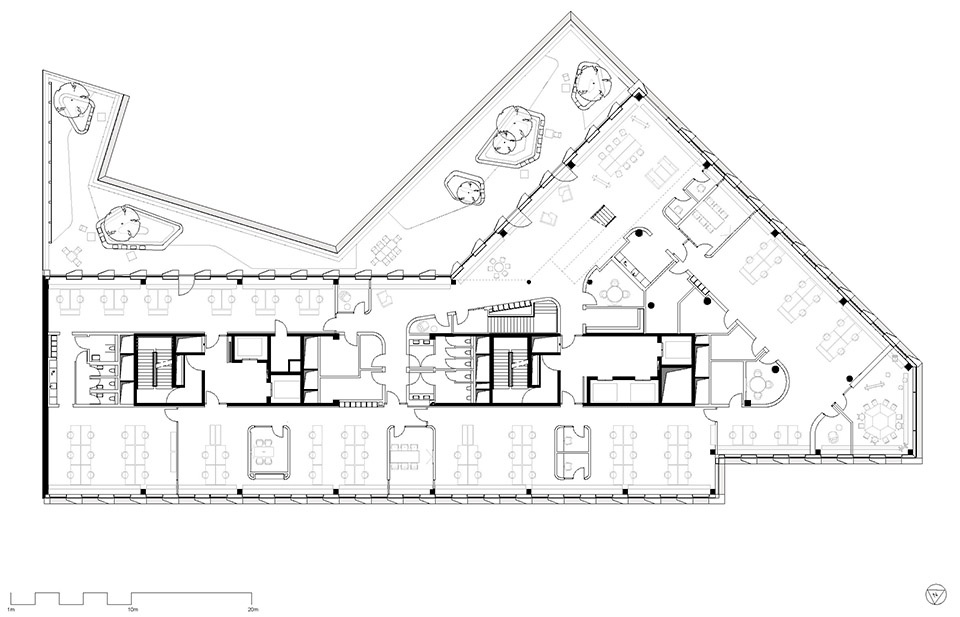 b one office building by cfmoller architects