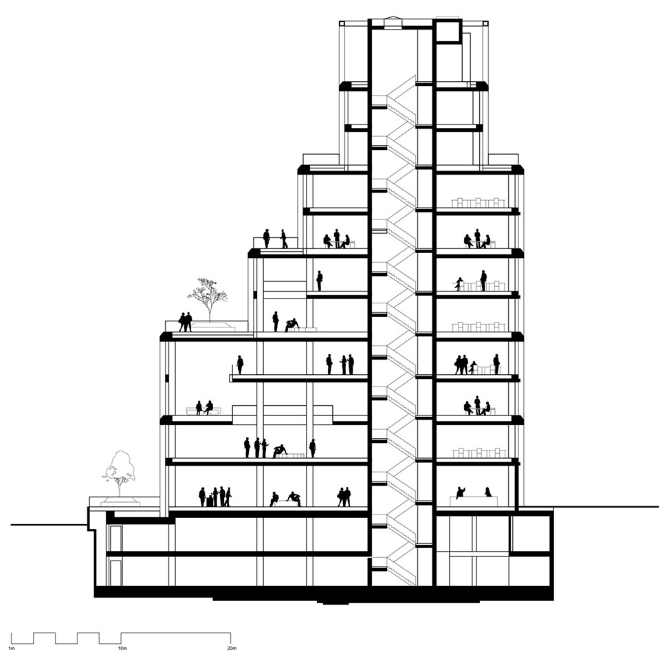 b one office building by cfmoller architects