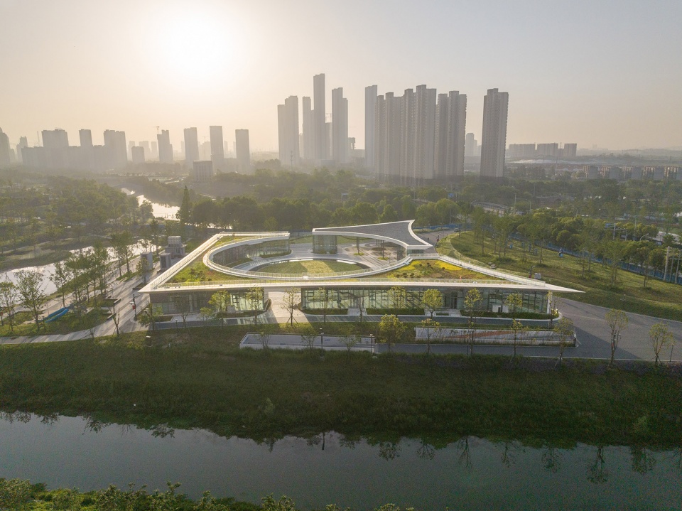wuhan sponge park research tourist center by uao