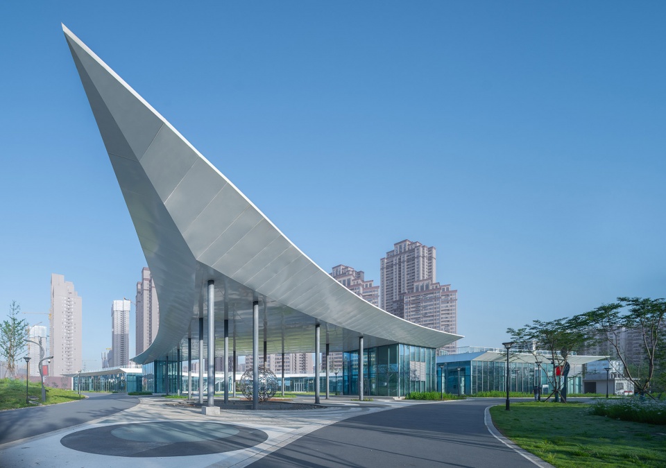 wuhan sponge park research tourist center by uao