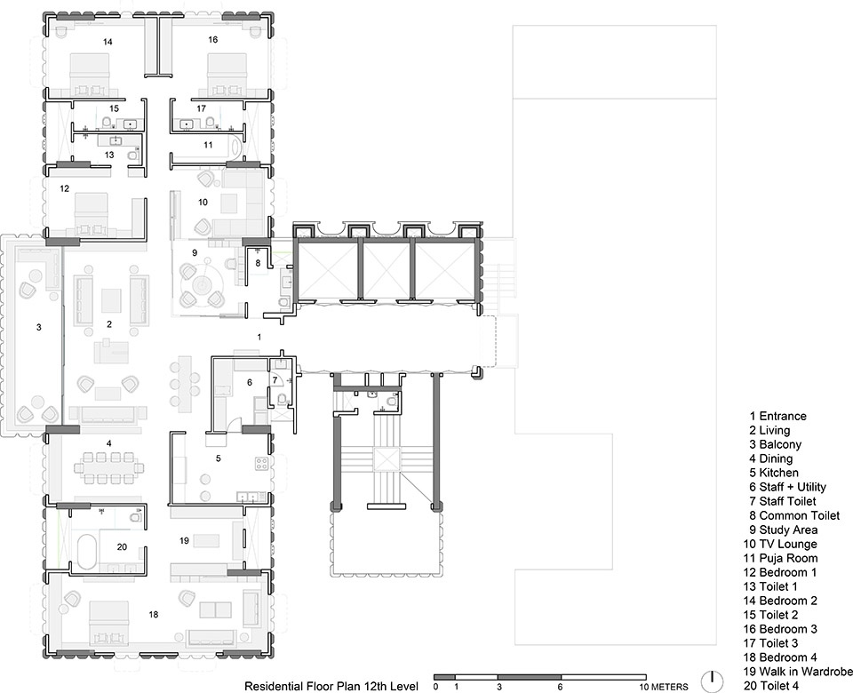 Residential Plan 12th Floor Plan