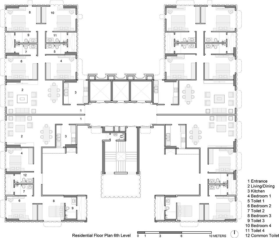 Residential Plan 6th Floor Plan