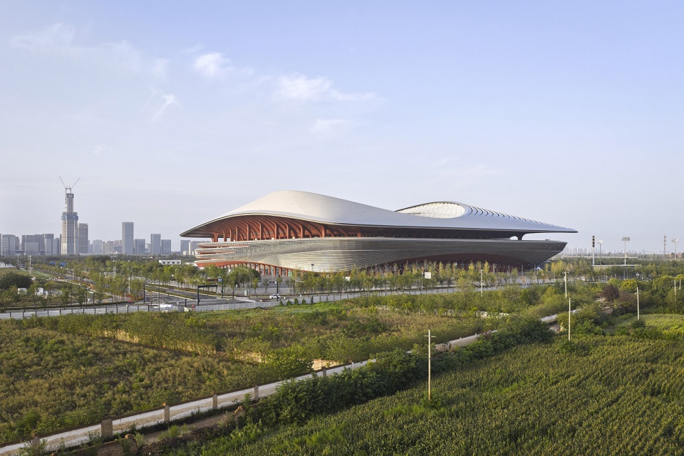 the new xian international football centre by zaha hadid architects
