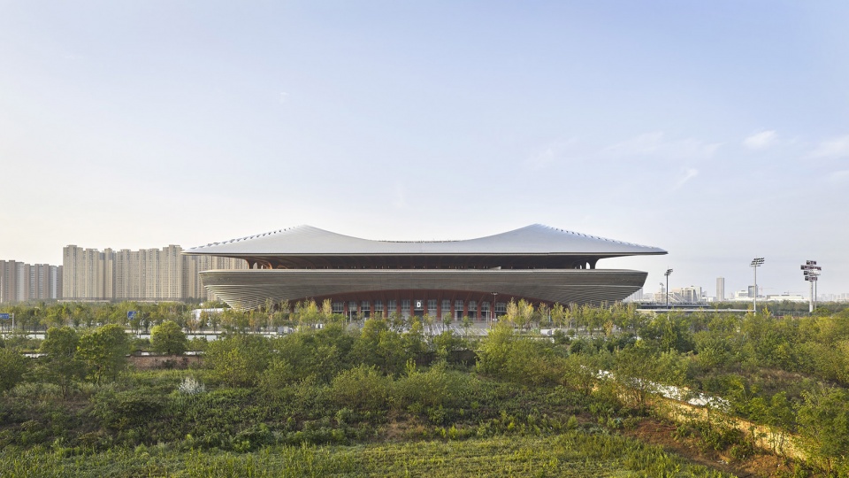 the new xian international football centre by zaha hadid architects