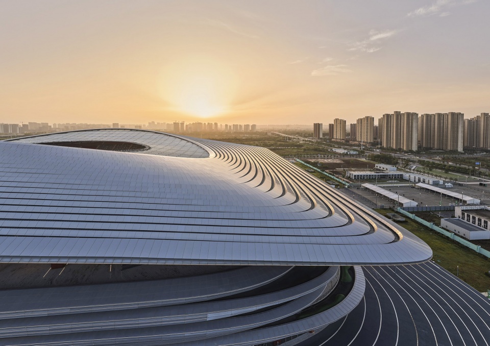 the new xian international football centre by zaha hadid architects