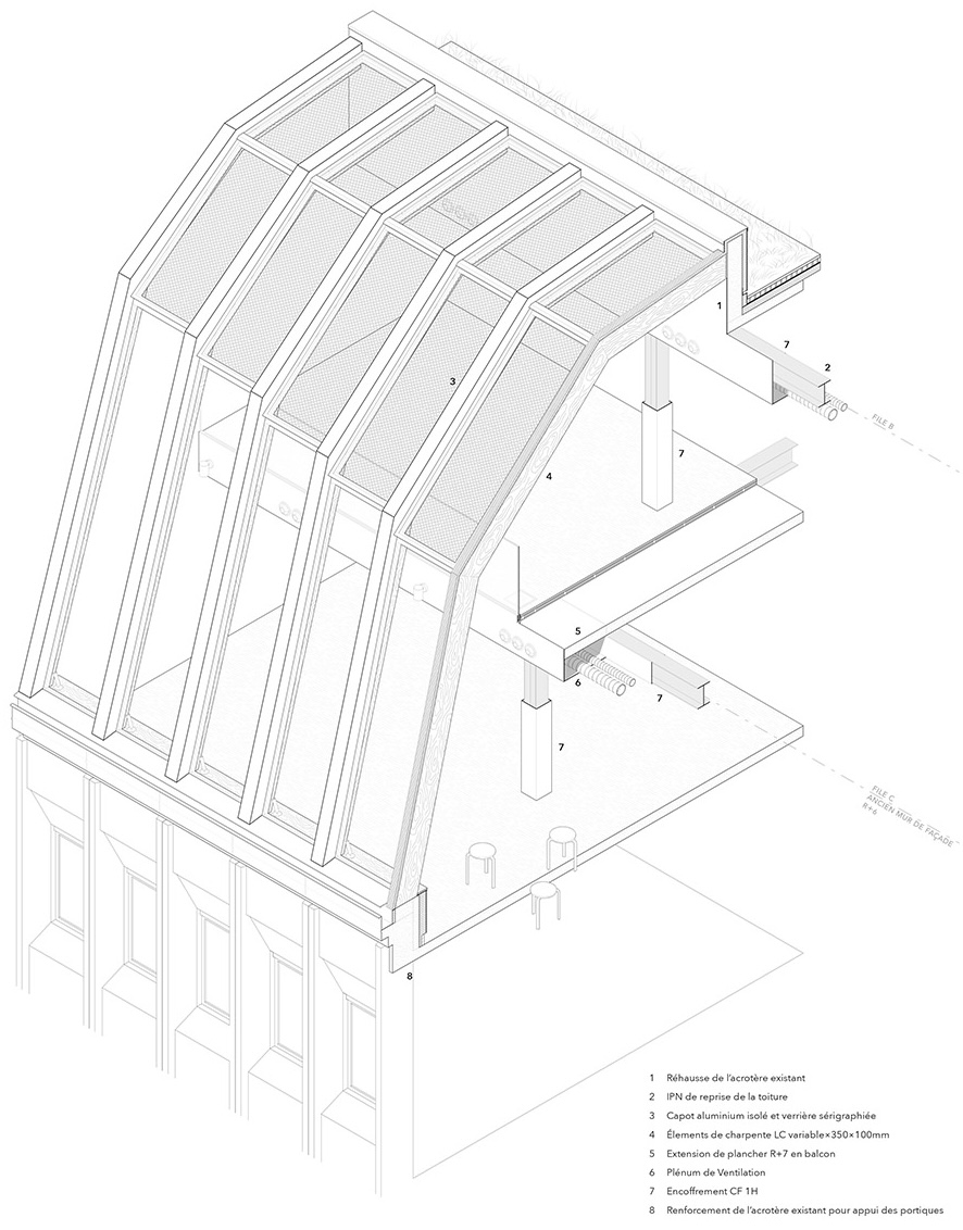 Extension on Rue du Docteur Finlay by Atelier Quinze Vingts