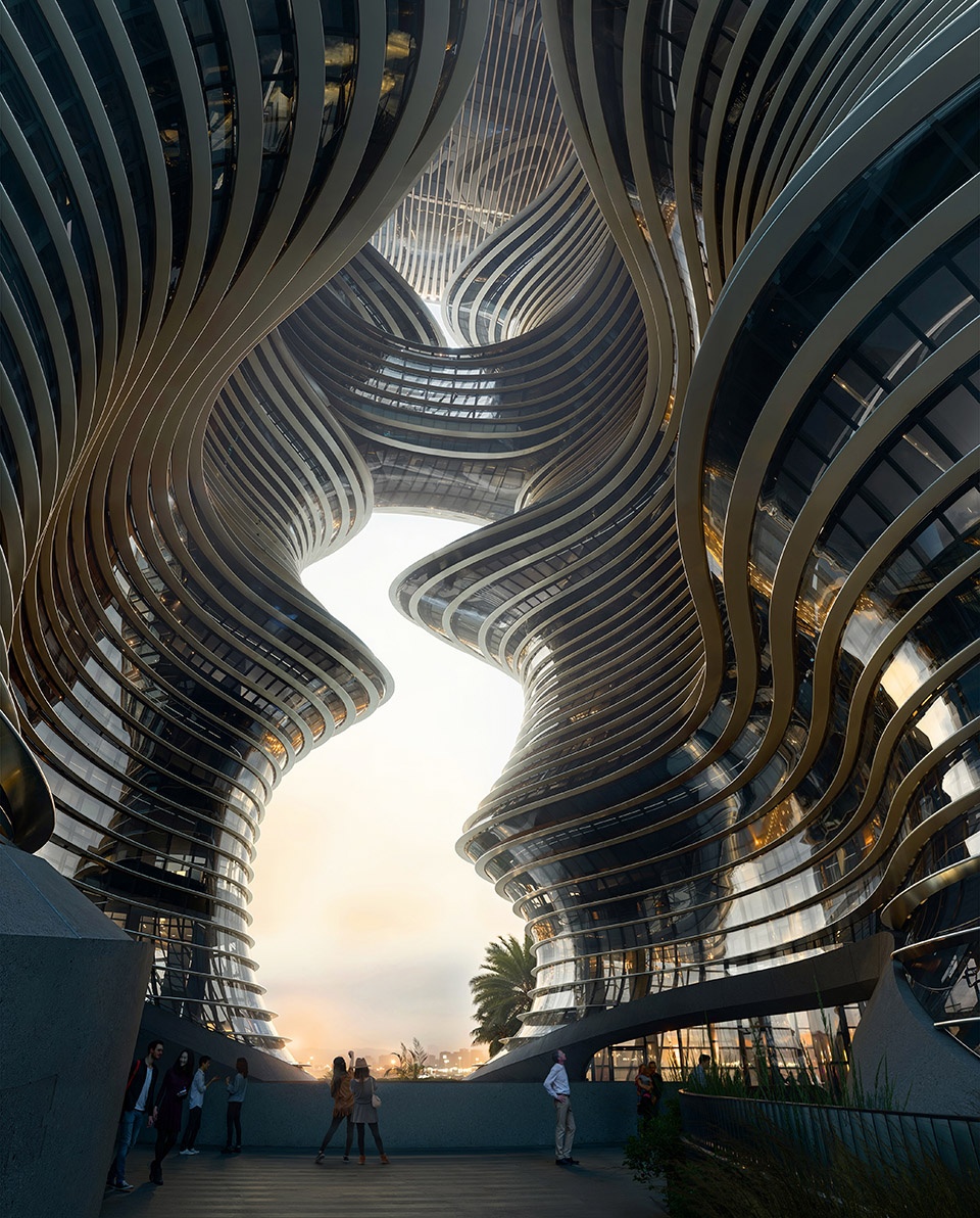 construction of the yidan center in shenzhen has topped out
