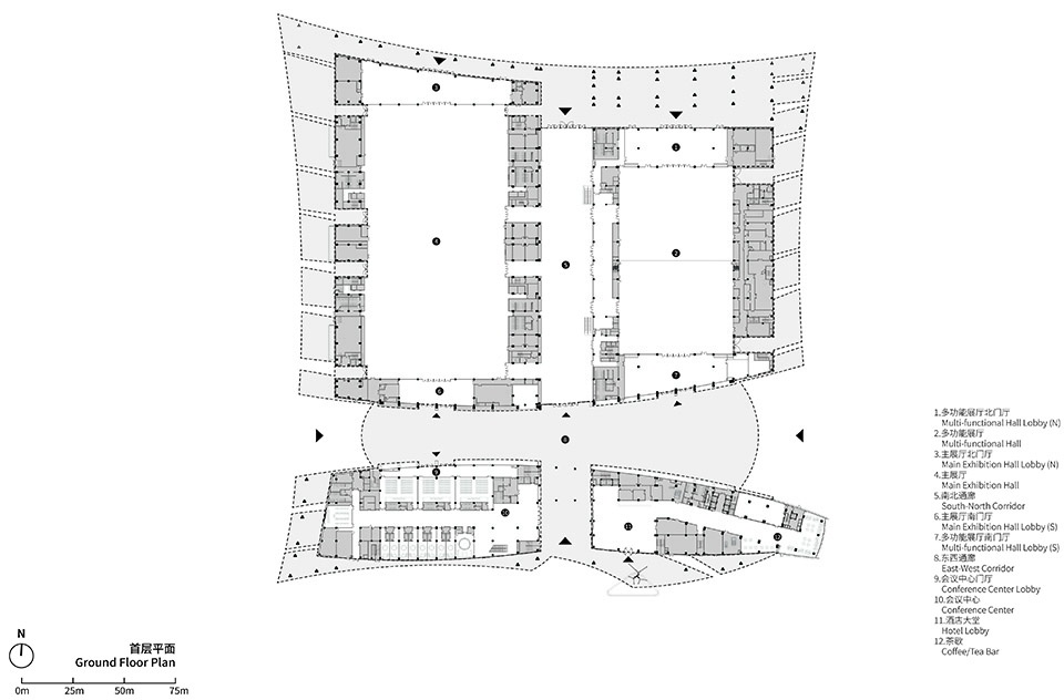 anji international convention and exhibtiion center by inernational frederic rolland architecture tus design group