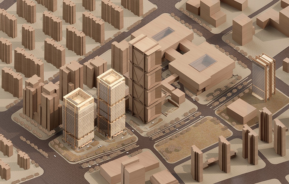 china resources land center office tower by dushe