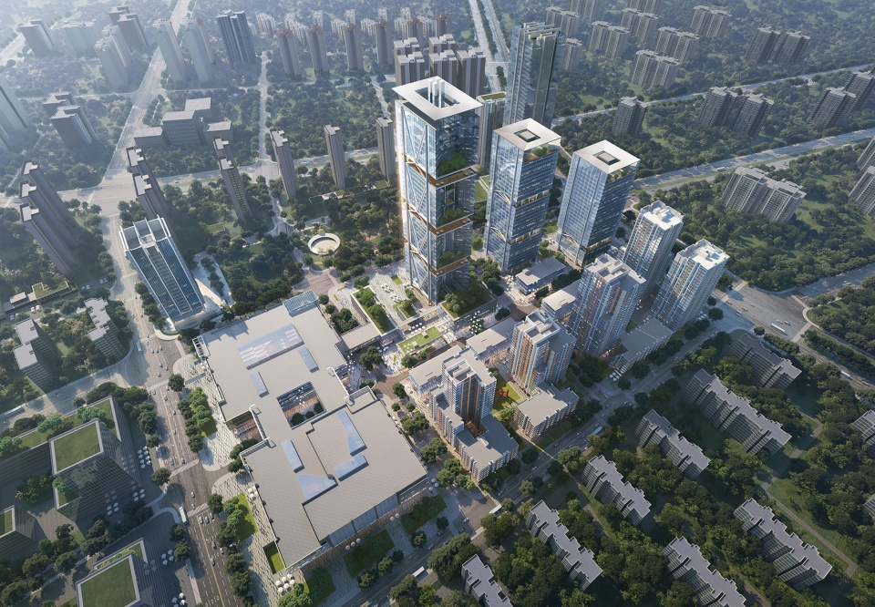 china resources land center office tower by dushe