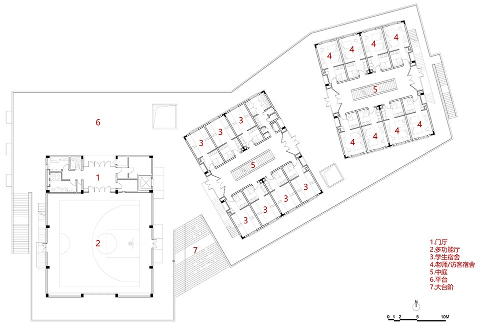 langtou gengxue education centre by fcjz
