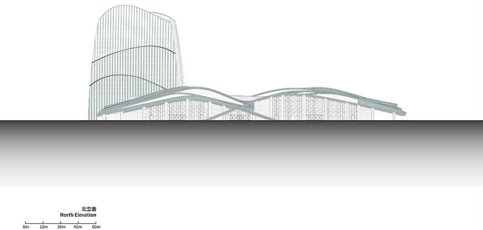 anji international convention and exhibtiion center by inernational frederic rolland architecture tus design group