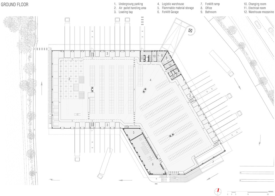 d b group logistics hangar by studio bressan studio botter
