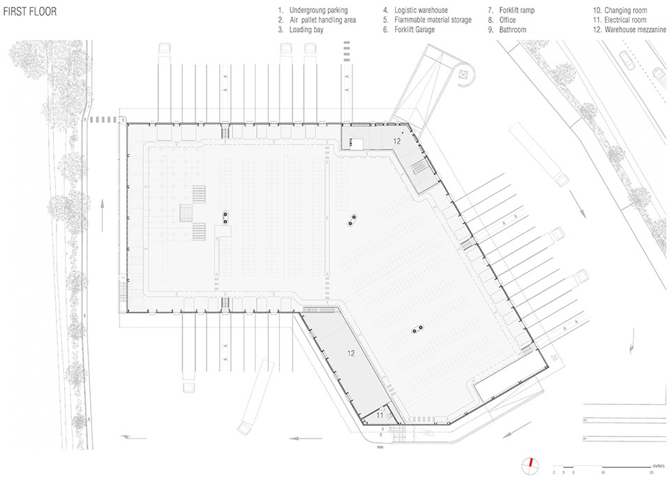 d b group logistics hangar by studio bressan studio botter
