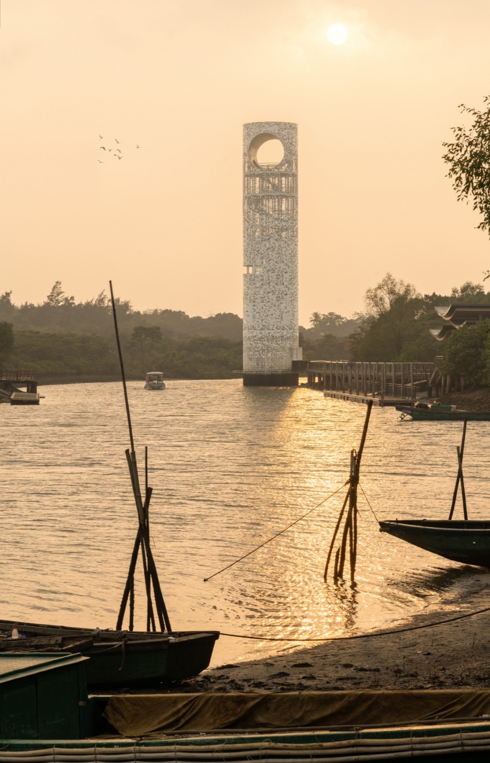observation tower of dongzhai harbor mangrove natural reserve area by architectural design research institute of scut co ltd