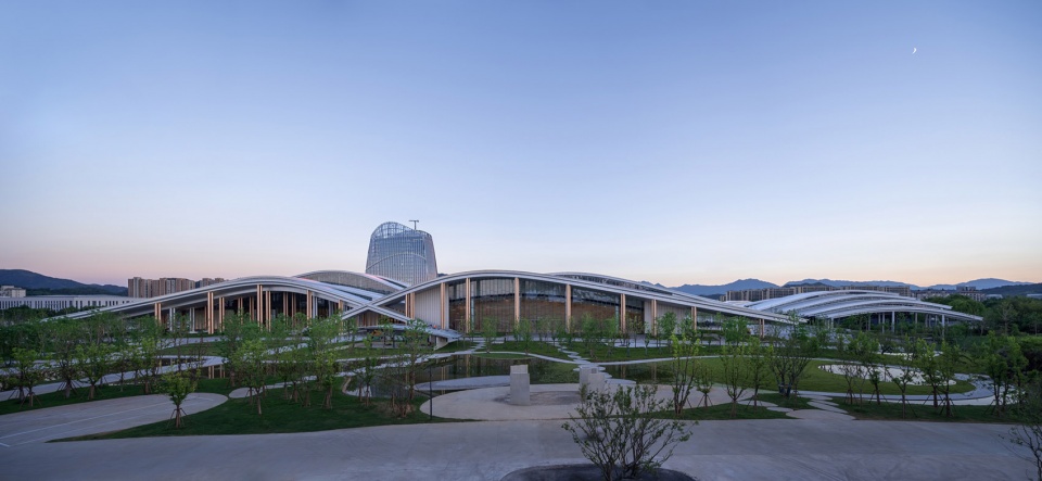 anji international convention and exhibtiion center by inernational frederic rolland architecture tus design group