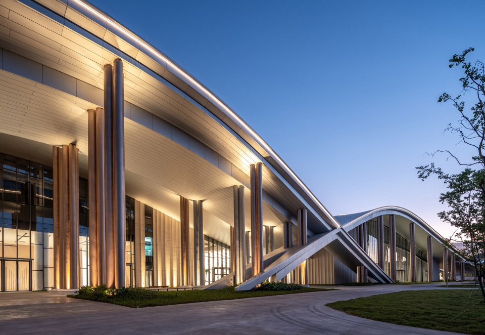 anji international convention and exhibtiion center by inernational frederic rolland architecture tus design group