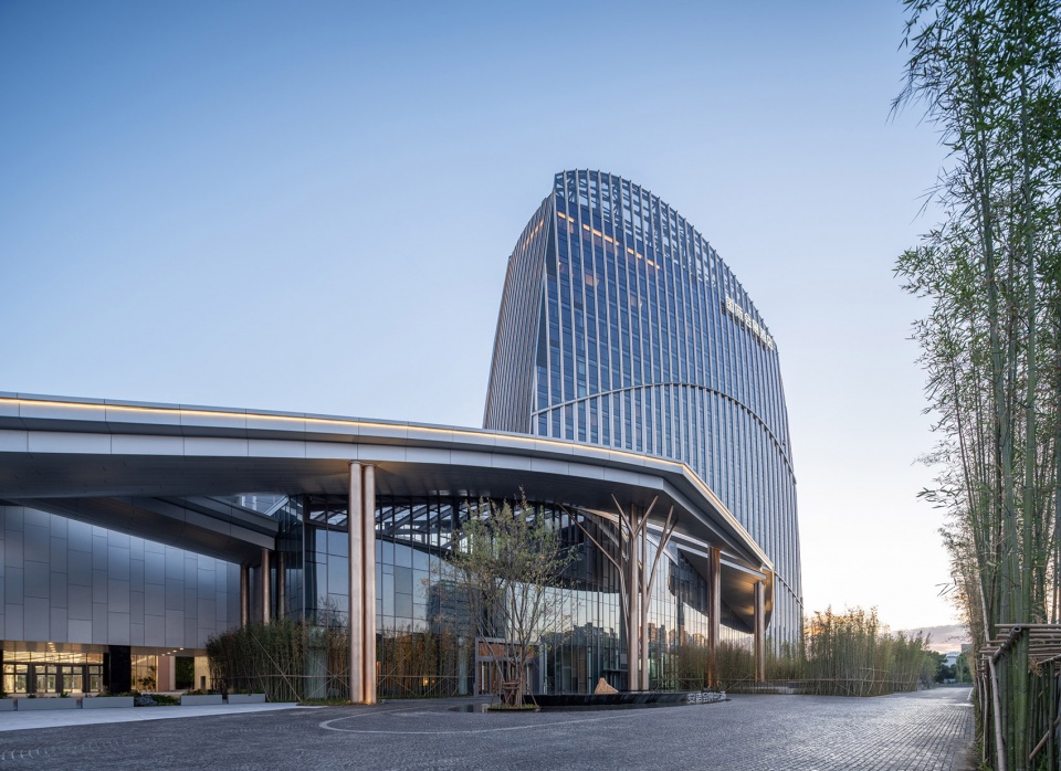 anji international convention and exhibtiion center by inernational frederic rolland architecture tus design group