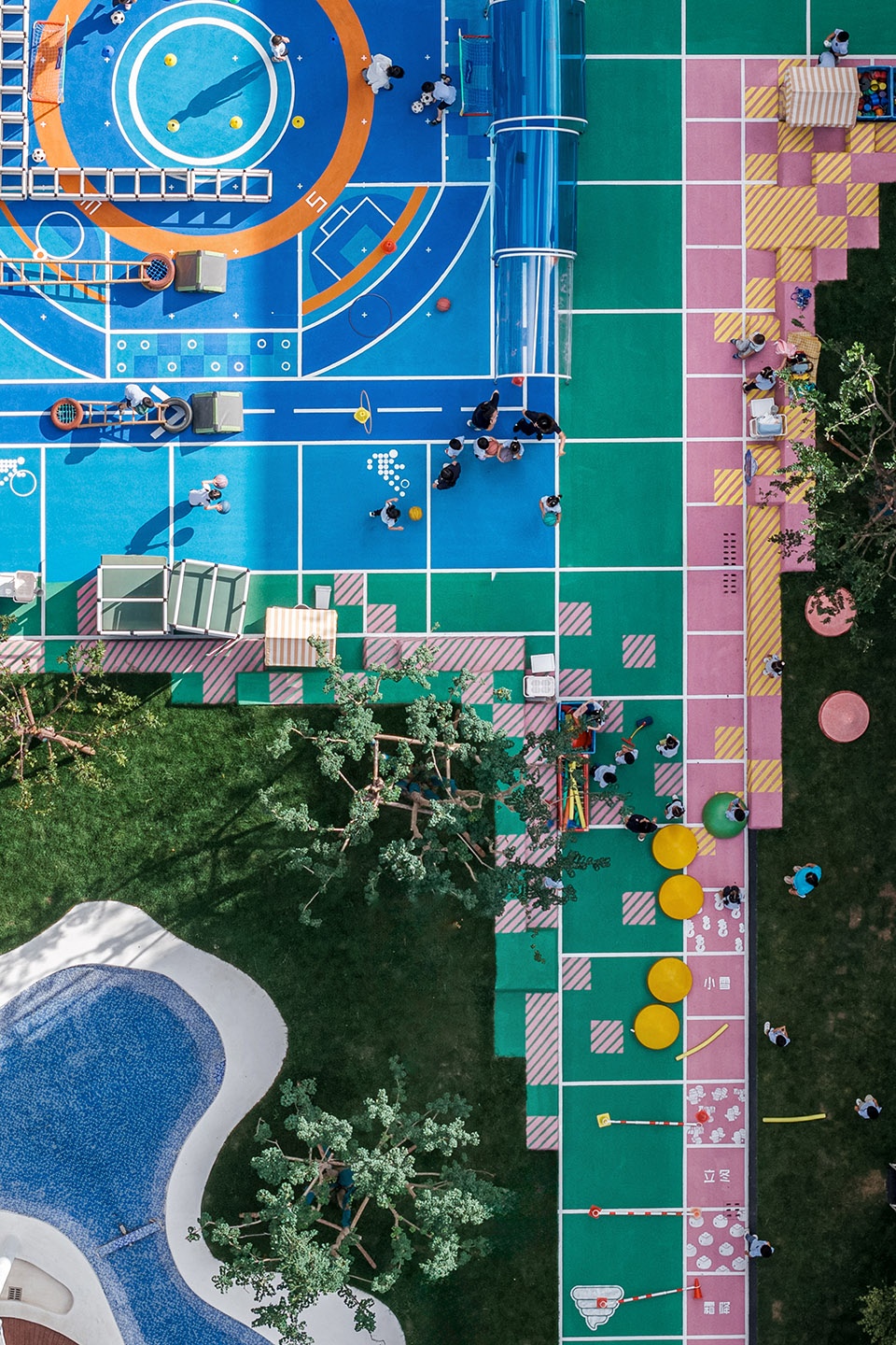 flying chess kindergarten by viascape design