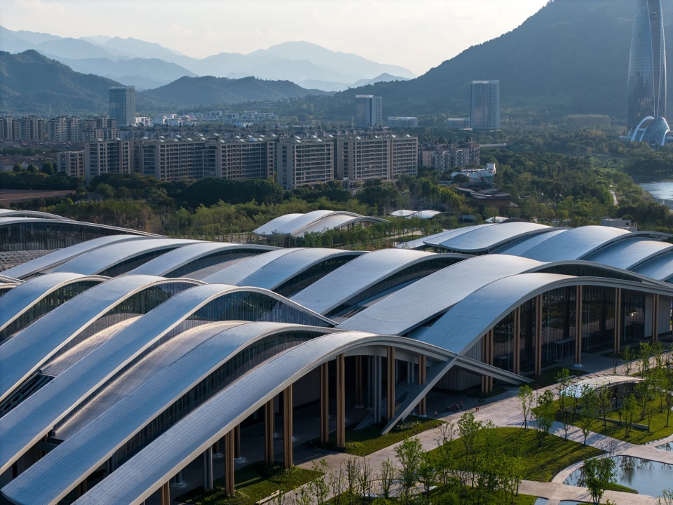 anji international convention and exhibtiion center by inernational frederic rolland architecture tus design group
