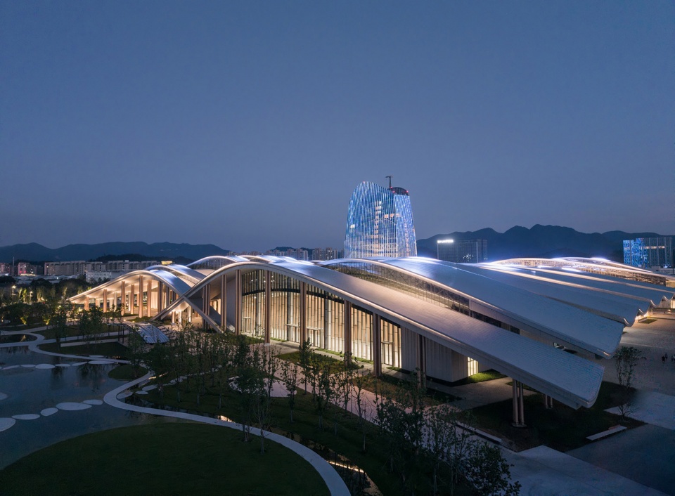 anji international convention and exhibtiion center by inernational frederic rolland architecture tus design group