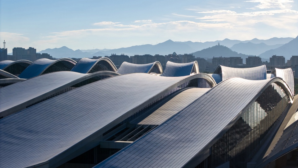 anji international convention and exhibtiion center by inernational frederic rolland architecture tus design group