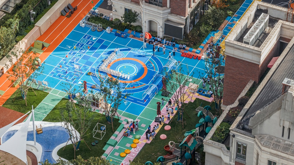 flying chess kindergarten by viascape design