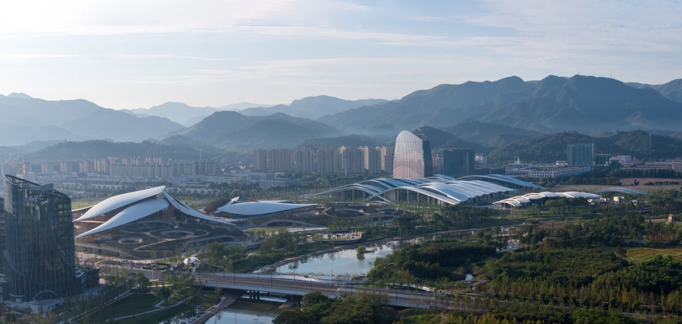 anji international convention and exhibtiion center by inernational frederic rolland architecture tus design group
