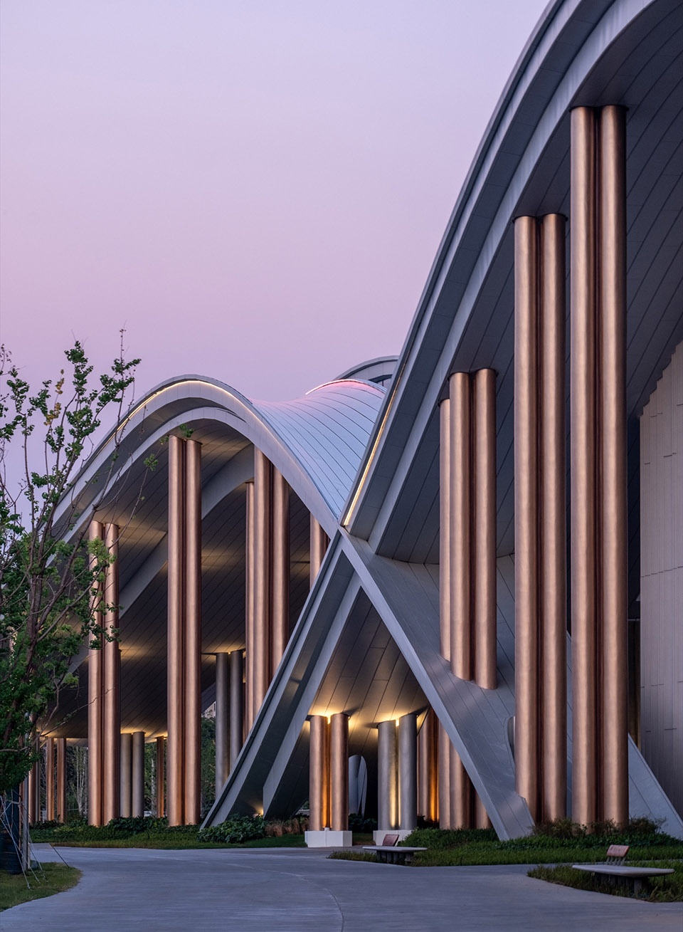 anji international convention and exhibtiion center by inernational frederic rolland architecture tus design group