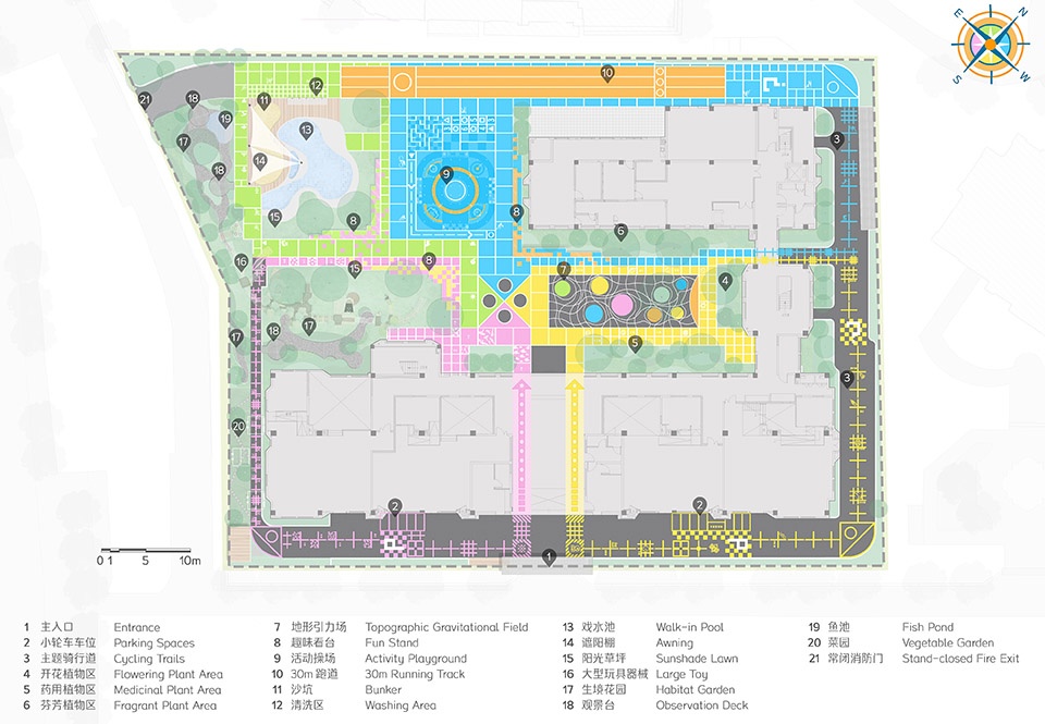 flying chess kindergarten by viascape design