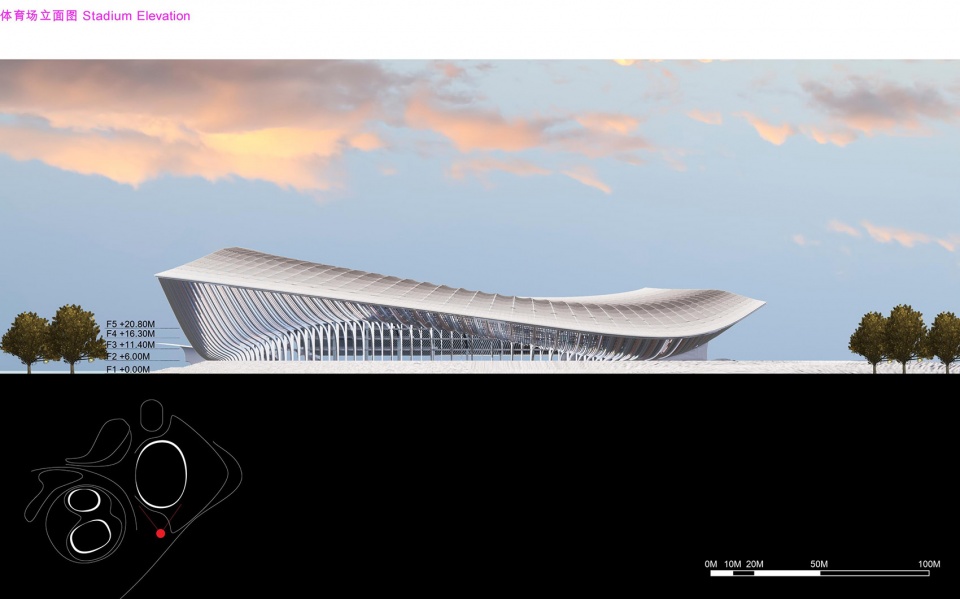 Greater Bay Area Sports Centre by Zaha Hadid Architects
