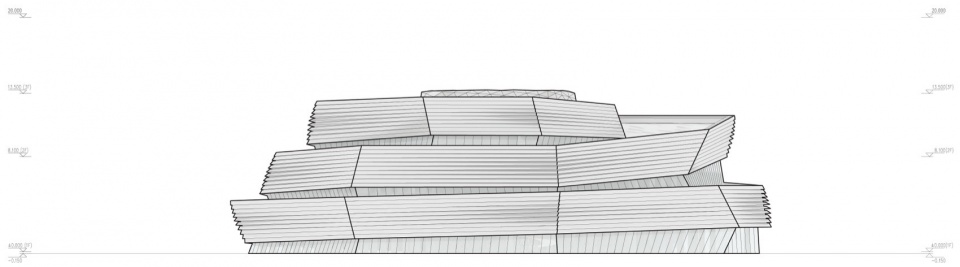 Cloud Pavilion East Elevation
