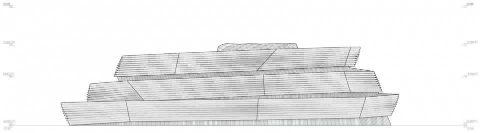 Cloud Pavilion South Elevation
