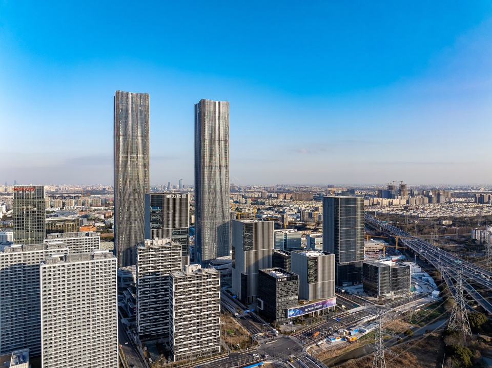 Zhangjiang Science Gate Twin Towers by Gensler