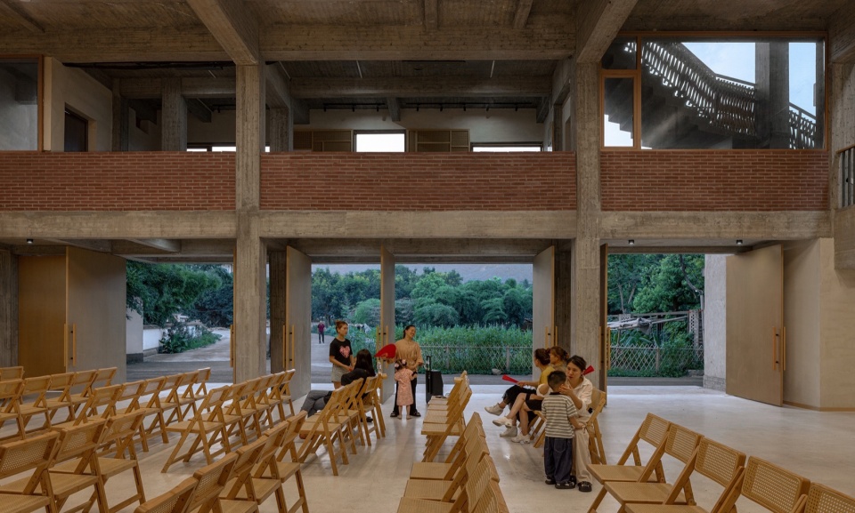 qingshan art village cultural hall by momentum architects
