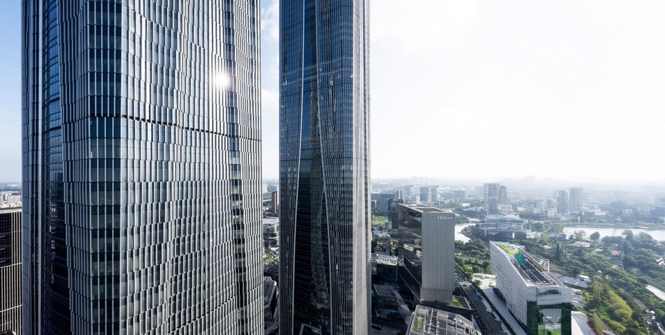 Zhangjiang Science Gate Twin Towers by Gensler