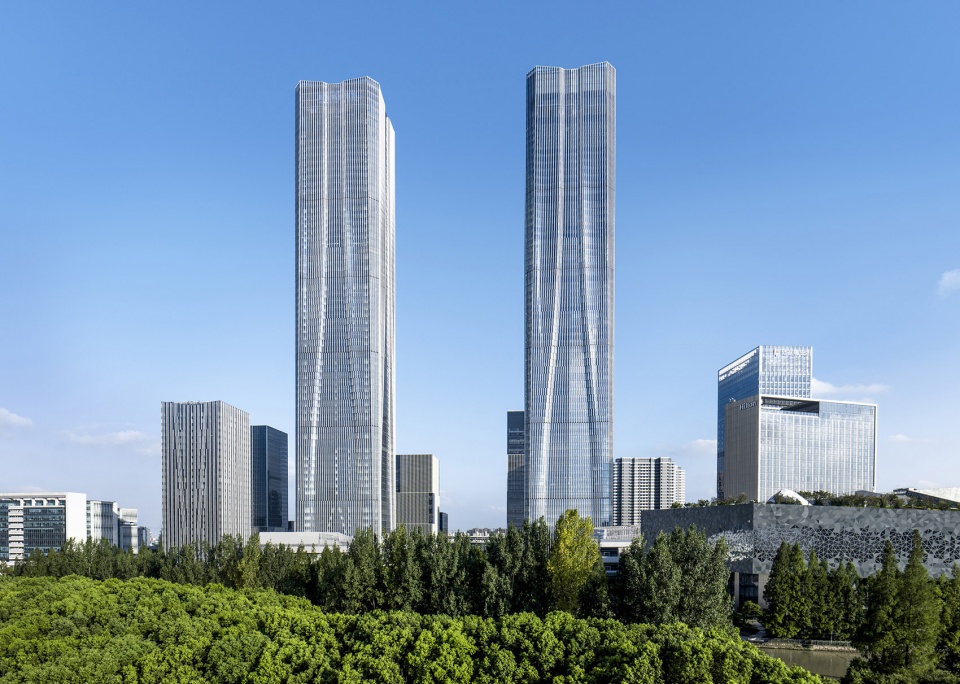 Zhangjiang Science Gate Twin Towers by Gensler
